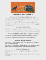 LA Biodiversity Symposium Schedule at a Glance