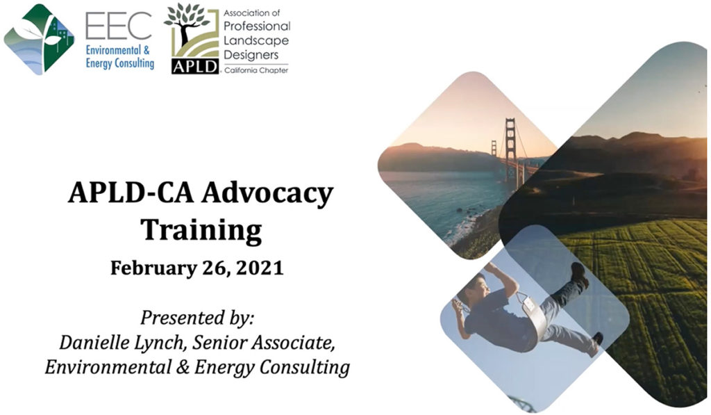 APLD-CA Advocacy Training, February 26, 2021
