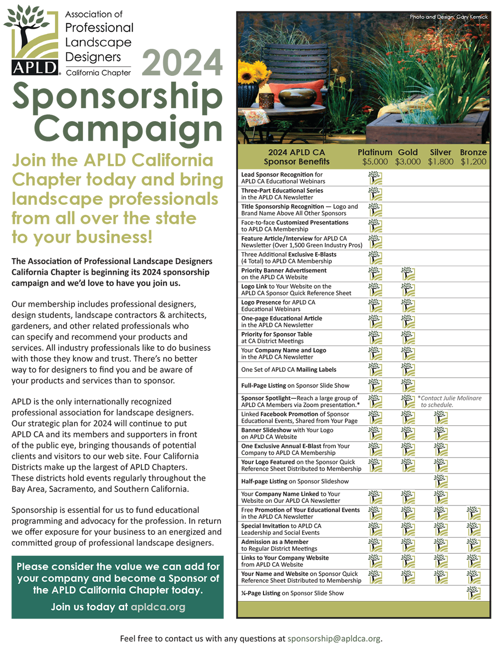 APLD-CA 2024 Sponsorship Campaign: New Sponsor Benefits